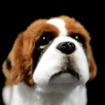 Mielas Modeliavimas Saint Bernard Įdaryti Pliušinis Žaislas, Lėlė Canis Lupus Familiaris Šuo Realiame Gyvenime Gyvūnų Modelio Vaikams Naujųjų Metų Dovana