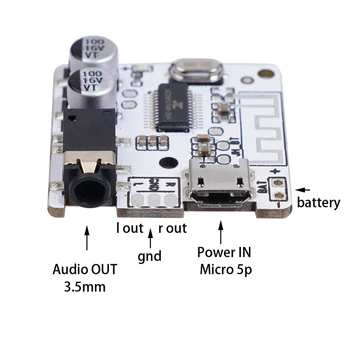 Mini Bluetooth 5.0 Dekoderis Valdybos Garso Imtuvas 3.5 mm Audio Sąsaja Lossless Grotuvo Wireless Stereo Muzikos Stiprintuvo Modulis