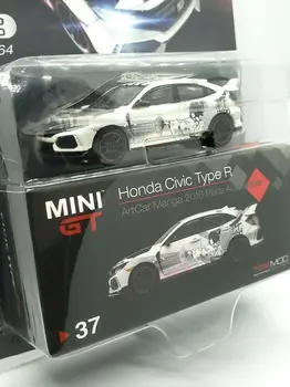 Mini GT automobilių 1/64 MIJO 2019 Honda Civic Type R TSM-8 Surinkimo automobiliai, vaikų Kalėdų dovanos