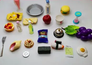 Mini maisto og lėlės 46cm lėlės, imitavimo mini modelis maisto vaisių stalo tortas gėrimų 