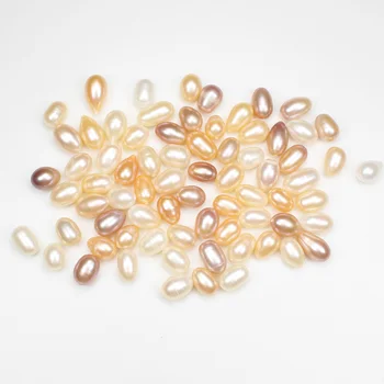 Mišrios spalvos 6-11mm Gamtos Gėlo vandens perlų Visas turimas ovalo prarasti karoliukai,į 