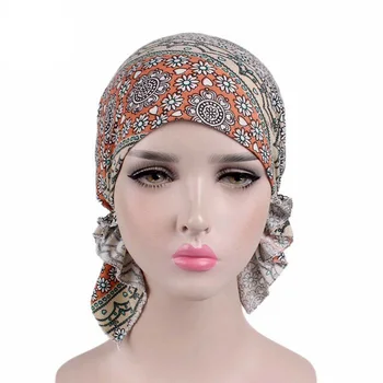 Moteris Musulmonų Hijabs Skrybėlę Bohemijos Stiliaus Lady Turbaną Beanie Kepurė Šalikas Galvos Turbaną Wrap Bžūp Moterų Plaukų Aksesuarai