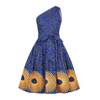 Moterys Afrikos Drabužių Tvarstis Europos Drabužius Moteriai, Plisuotos Vieno Peties Suknelė Suknelės Riche Nigerija Office Suknelės Damoms