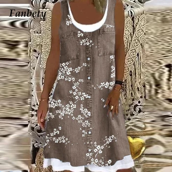 Moterų Derliaus Gėlių Spausdinti-Line Suknelė 2021 M. Vasaros Atsitiktinis Aikštėje Apykaklės Šalis Suknelė Mados Berankovis Bakas Prarasti Suknelė Vestido