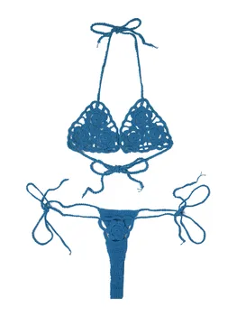 Moterų Karšto Seksualus Apatinis Trikotažas Nustatyti Gėlių Rankų Darbo Tuščiaviduriai Iš Paplūdimio Micro Bikini Maudymosi Kostiumėlį, Seksualus Nėrimo Seksualus Kaitintis Maudymosi Kostiumėliai, Nustatyti