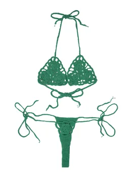 Moterų Karšto Seksualus Apatinis Trikotažas Nustatyti Gėlių Rankų Darbo Tuščiaviduriai Iš Paplūdimio Micro Bikini Maudymosi Kostiumėlį, Seksualus Nėrimo Seksualus Kaitintis Maudymosi Kostiumėliai, Nustatyti