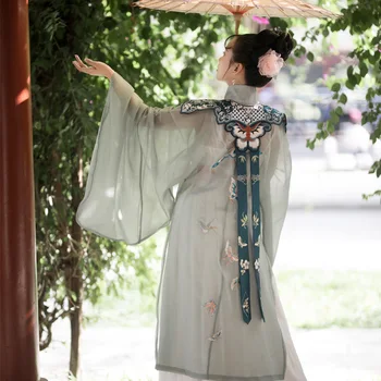 Moterų Kinų Stiliaus Tradicinių Hanfu Skara Drugelis Cardigan Chalatai, Paltai Rytietiškų Drabužių Tang Dinastijos Kostiumas, Cosplay Kostiumai