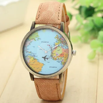 Moterų Laikrodžiai Geriausių Pardavėjų Pasaulyje Kelionių Žemėlapį Džinsinio Žiūrėti Minimalizmas Feminino Reloj Mujer Staat Zegarki Damskie Kadin Laikrodis Fi