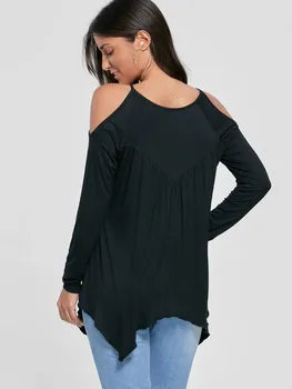 Moterų marškinėliai 2021 naujas seksualus vasaros marškinėliai moterims topai vientisos spalvos atsitiktinis stebėjimo ilgomis rankovėmis ponios tshirts