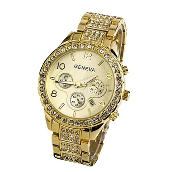 Moterų, Prabangos Kvarciniai Laikrodžiai moterų rose gold diamond Nerūdijančio Plieno žiūrėti ponios mados darbo Kalendorius Laikrodžius reloj