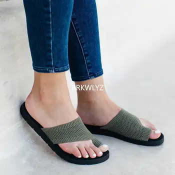 Moterų Tinklinio Šlepetės Mados Vasarą Skristi Austi Kvėpuojantis Butas Sandalai Trendying Šlepetės Streetwear 2021 zapatillas mujer