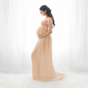 Motinystės Drabužiai, Suknelės Nėštumą Moterims Off Peties Vestidos Seksuali Suknelė Nėščioms Moterims Slaugos Drabužių Fotosesiją