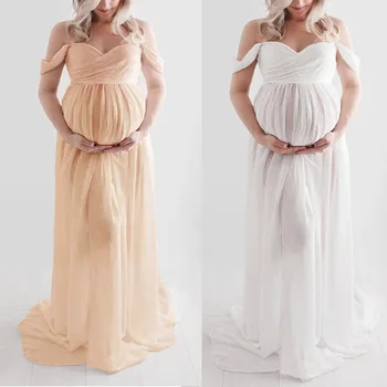 Motinystės Drabužiai, Suknelės Nėštumą Moterims Off Peties Vestidos Seksuali Suknelė Nėščioms Moterims Slaugos Drabužių Fotosesiją