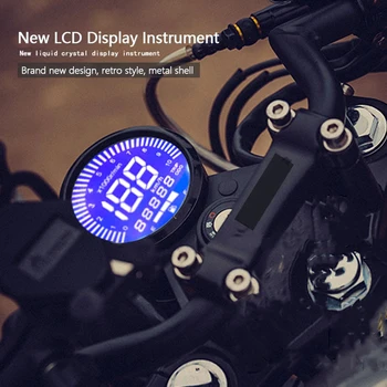 Motociklo Modifikavimas Reguliuojamas LCD Skaitmeninis Spidometras Universali Vandeniui Pavara, Skaitiklis, Tachometras, Odometras Motociklo Accessories