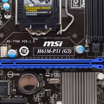 MSI H61M-P31 G3 originalus KOMPIUTERIO plokštę LGA 1155 i3 i5 i7 CPU DDR3 RAM Intel H61 USB2.0 SATA II Naudojami Darbastalio Plokštė