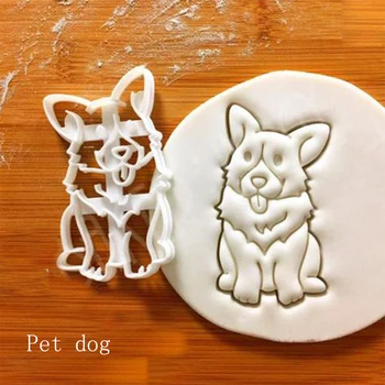 MSJO Cookie Cutter 3 Vnt/Set Animacinių filmų šunelis Formos Sausainių Pelėsių 