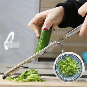 Multi-Purpose Daržovių Peilis Nerūdijančio Plieno Smulkintuvas Cutter Tarka Slicer Reguliuojamas Virtuvės Įrankį, skirtą Svogūnai Daržovių, Vaisių