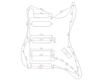Musiclily HSS 11 Skylę Gitara Strat Pickguard už Sparnas JAV/Meksikos Pagamintas Standard Stratocaster Modernaus Stiliaus, 4Ply Žalias Perlas