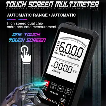 MUSTOOL Multimetras Digital Voltmeter Multimetras Profesinės Testeris 6000 Skaičiuoja Multimetras Bandymų Veda Įtampos Indikatorius
