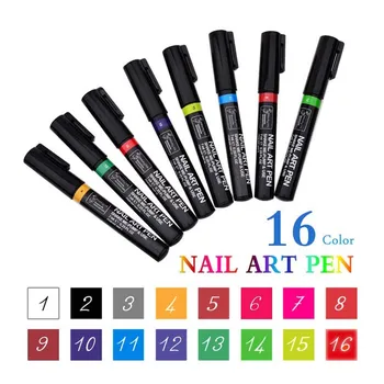 Nagų lako Pen Įvairių spalvų Dažytos Rašikliai Tamsintas Taško Nails Art 