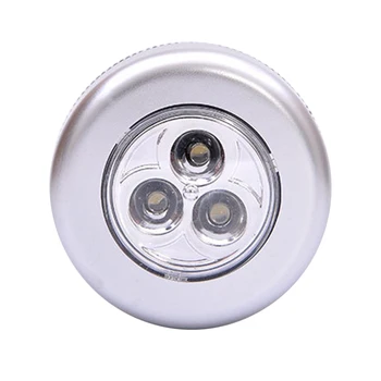 Naktį Šviesos Mini LED Baterija Belaidžio Spinta Kabineto Sienos Naktį Lempa Virtuvės Bakstelėkite Miegamojo, Koridoriaus Touch Stumti Saugumo Lempos