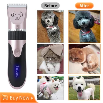 Naminių Kačių Plaukų Kirpimo mašinėlės Profesinės Viliojimo USB Įkrovimo Mažai Triukšmo Elektros kirpimas Žirklės Skustuvas Nustatyti Gyvūnų rinkinys