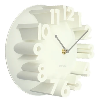 Namų Dekoro Kūrybos Šiuolaikinio Meno 3D Skaičius Dome Turas Sieniniai Laikrodžiai, balta 22.5 * 22.5 * 9cm