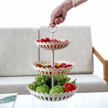 Namų ūkio multi-sluoksnį vaisių lėkštės stalo dubenį kūrybos šiuolaikinės Šiaurės šalių stilius užkandžių lėkštės vaisių krepšelis stalo WF