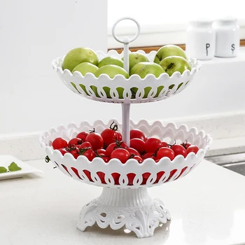 Namų ūkio multi-sluoksnį vaisių lėkštės stalo dubenį kūrybos šiuolaikinės Šiaurės šalių stilius užkandžių lėkštės vaisių krepšelis stalo WF