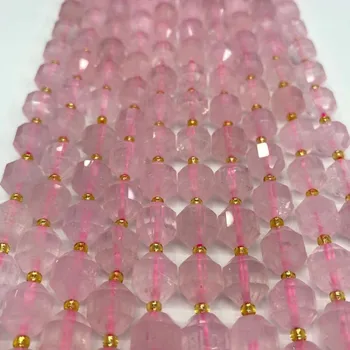 Natūralus baltas kristalų pink rose kristalų energijos skiltyje žibintų prarasti karoliukai, kristalų 