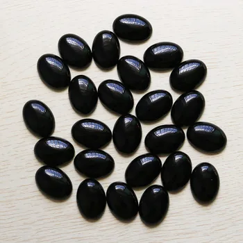 Natūralus Juodas Obsidianas Akmuo, Ovalo formos KABINA CABOCHON Ašaros Karoliukų, Skirta 