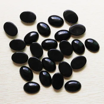 Natūralus Juodas Obsidianas Akmuo, Ovalo formos KABINA CABOCHON Ašaros Karoliukų, Skirta 