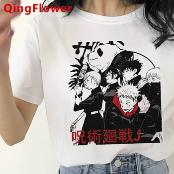 Nauja Japonų Anime Džiudžiutsu Kaisen Marškinėliai Moterims Kawaii Vasaros Viršūnes Yuji Itadori Grafinis Tees Kietas Animacinių filmų Unisex marškinėliai Moteriška