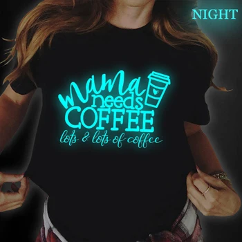 Nauja Mama Poreikius Kavos Moterų Raides, Print T-shirt Femme Vasaros Trumpas Rankovės O Kaklo Moterų Tees Atsitiktinis Marškinėlius Moterų Drabužiai