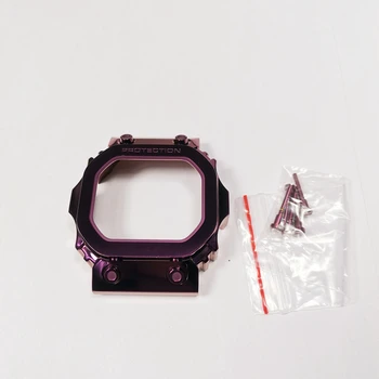Nauja Versija Violetinė GX56 Metalo Watchstrap 316 Nerūdijančio Plieno Watchbands ir Bezel Už GX56BB GXW-56 Metalo Bezel Su Įrankiais, Sriegimo