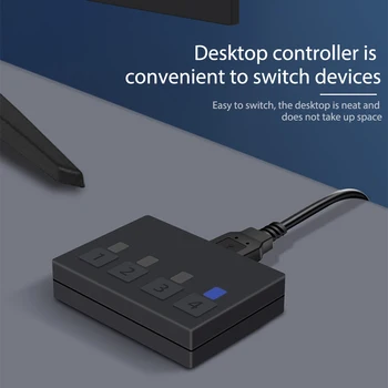 Naujas 2021 4 Port KVM Switch 4K USB KVM Perjungiklį 4 1 Iš Karšto USB Pelę, Klaviatūrą Win7 Win10, skirtą 