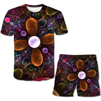 Naujas 2021 m. Vasaros Mados Abstraktaus meno Verpetą Dizaino Marškinėliai Berniukams, Mergaitėms Aukštos Kokybės 3D Atspausdintas T-shirt Vaikų Kietas Tees Rinkiniai