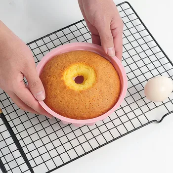 Naujas 6 cm Bakeware Virtuvės Tortas Keptuvės Pelėsių, Duonos Keptuvės Savarin Pelėsių Keptuvės Maisto kokybės Silikono Torto Kepti Keptuvėje, 