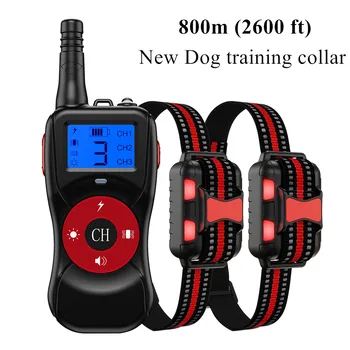 Naujas 800m (2600ft) Šunų mokymo apykaklės T502 Šuo Beeper Apykaklės Įkrovimo Nailono Elektroninis Šuns Antkaklis 4 režimas 40% nuolaida
