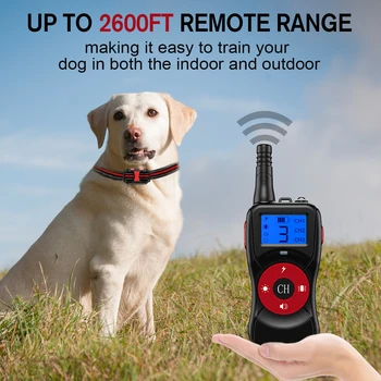 Naujas 800m (2600ft) Šunų mokymo apykaklės T502 Šuo Beeper Apykaklės Įkrovimo Nailono Elektroninis Šuns Antkaklis 4 režimas 40% nuolaida