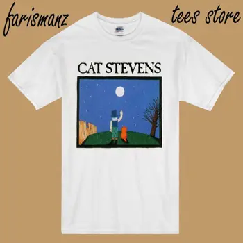 Naujas Cat Stevens *Albumas Muzikos Legenda Piktogramą vyriški Balti Marškinėliai Dydis S iki 3XL