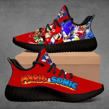 Naujas Custom Super Mario, SONIC Sneaker Bėgimo Bateliai