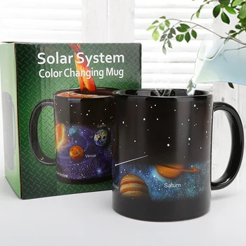 Naujas dizainas Saulės sistemos Magiški Puodeliai,Temperatūra Keičiasi Taurės,Spalva Chameleonas Puodeliai Karščiui Jautrus Puodelis Kavos arba Arbatos Puodelis Naujovė Dovana
