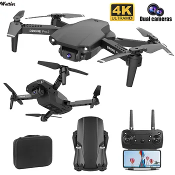 Naujas E99 Pro2 RC Mini Drone 4K 1080P 720P Dual Camera WIFI FPV aerofotografija Sraigtasparnis, Sulankstomas Quadcopter Dron Žaislai