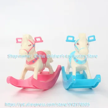 Naujas Lėlių Miniatiūriniai Mediniai Šūpojošā Horse Kėdė vaikų Darželio Kambario Baldai 1:12 Lėlės Namas Reikmenys, Žaislai Vaikams