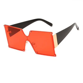 Naujas Mados Negabaritinių Akiniai nuo saulės Moterims, Vyrams, Metalo Gradientas Saulės akiniai Prabanga Aikštėje Sunglass UV400 Akiniai Atspalvių gafas de sol