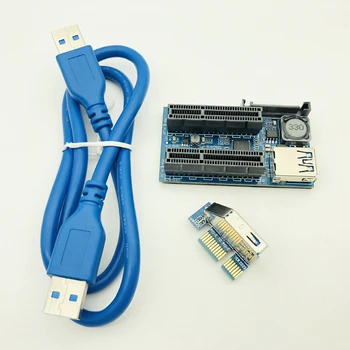 NAUJAS Pridėti Kortelės PCI Express USB 3.0 Adapteris Pjesė PC Komponentai Extender PCIE Riser PCI-E Card Stove PCI-E Riser už Vaizdo plokštė