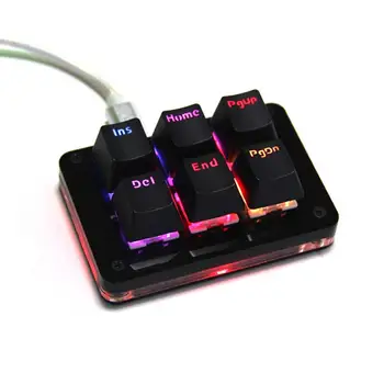Naujas Programavimo Mini Type C Mechaninė Klaviatūra RGB Apšvietimas 6 Klavišą Savarankiškai Nustatyti Custom Keycap Su Programinės įrangos Programavimo Klaviatūra