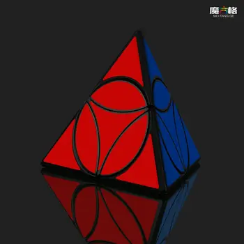 Naujas QiYi Monetos Tetrahedron MoFangGe Piramidės Greitis Magijos Kubo Galvosūkį Žaislas Juoda