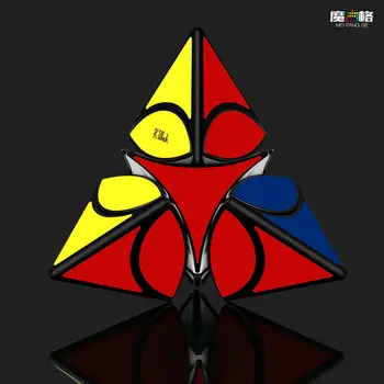 Naujas QiYi Monetos Tetrahedron MoFangGe Piramidės Greitis Magijos Kubo Galvosūkį Žaislas Juoda